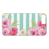 Girly Aquarell-Blumenmuster iPhone 8/7 Fall Case-Mate iPhone Hülle (Rückseite (Horizontal))