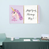 Girly Aquarell-Einhörner sind einzigartige Banner (Messeveranstaltung)