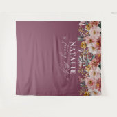 Girly Aquarellblume 30. Geburtstag lila Chic Wandteppich (Vorderseite (Horizontal))