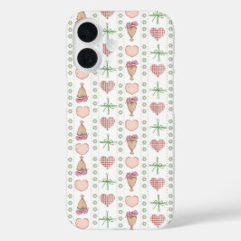 Girly Aquarellherzen und blumenweißes Rosa iPhone 16 Hülle