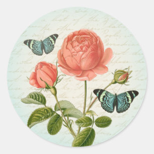 Girly Aufkleber der Vintagen Rose mit