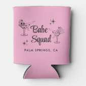 Girly Babe Squad Pink Junggeselinnen-Abschied Dosenkühler (Vorderseite)