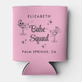 Girly Babe Squad Pink Junggeselinnen-Abschied Dosenkühler (Vorderseite)