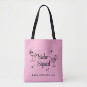 Girly Babe Squad Pink Junggeselinnen-Abschied Tasche (Vorderseite)