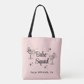 Girly Babe Squad Pink Junggeselinnen-Abschied Tasche (Rückseite)