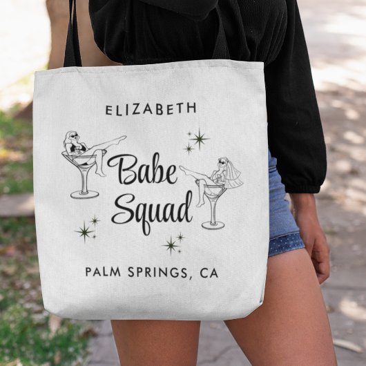 Girly Babe Squad White Junggeselinnen-Abschied Tasche
