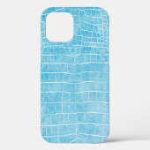 Girly Baby Blue Imitats Krokodile Leder Case-Mate iPhone Hülle (Rückseite)