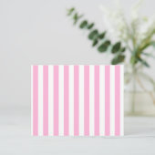 Girly Baby Pink Solid Stripes Muster Postkarte (Stehend Vorderseite)