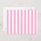 Girly Baby Pink Solid Stripes Muster Postkarte (Vorne/Hinten)