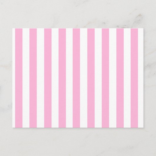 Girly Baby Pink Solid Stripes Muster Postkarte (Vorderseite)