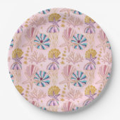 Girly Baby Pink unter der Glitterie Pappteller (Vorderseite)