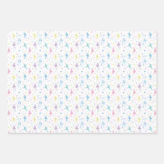 Girly Ballerina Dancer - Ballet Pattern Geschenkpapier Set (Vorderseite 2)