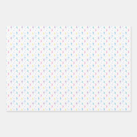 Girly Ballerina Dancer - Ballet Pattern Geschenkpapier Set (Vorderseite)