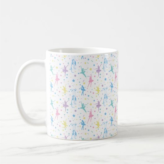 Girly Ballerina Dancer - Ballet Pattern Kaffeetasse (Links)
