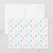 Girly Ballerina Dancer - Ballet Pattern Postkarte (Vorne/Hinten)