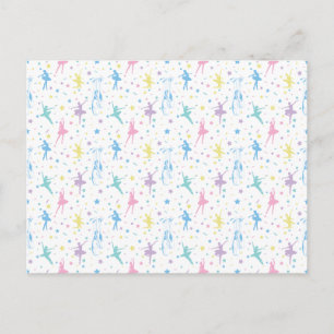 Girly Ballerina Dancer - Ballet Pattern Postkarte