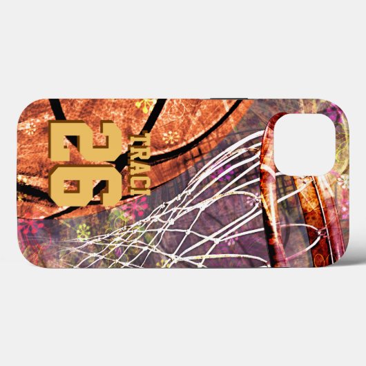 Girly Basketball Case-Mate iPhone Hülle (Rückseite (Horizontal))