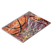 Girly Basketball personalisiert Notizblock (Linke Seite)