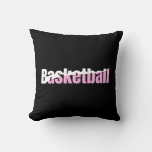 Girly Basketball Player Pink Typografy Kissen