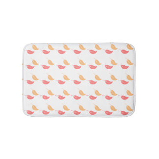 Girly Bath Mat Pink-gelbe Blätter Badematte