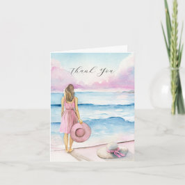 Girly Beach Scenes Danke Cards Ankündigung