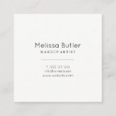 Girly Beauty Lips White Quadratische Visitenkarte (Rückseite)