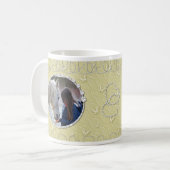 Girly Beige Imitate Funkelnd Zwei Foto Herzinfarkt Kaffeetasse (Vorderseite Links)