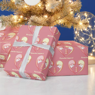 Girly BESTE FREUNDIN Karaoke Liebe Herz Geschenkpapier