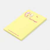 Girly BESTE FREUNDIN Karaoke Liebe Herz Post-it Klebezettel (angewinkelt)