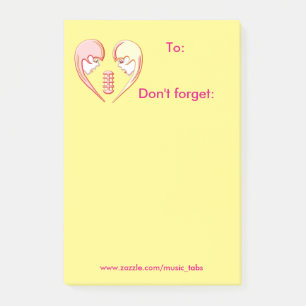 Girly BESTE FREUNDIN Karaoke Liebe Herz Post-it Klebezettel