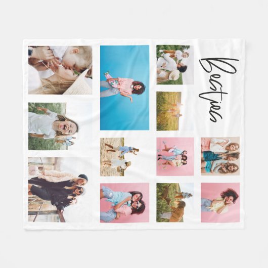 Girly besties 20 Foto bester Freund Moderne Fleecedecke (Vorderseite (Horizontal))