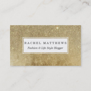 Girly bezaubernde Goldfolie und Glitzer-Masche Visitenkarte