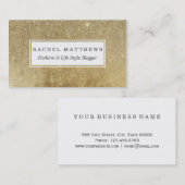 Girly bezaubernde Goldfolie und Glitzer-Masche Visitenkarte (Vorne/Hinten)