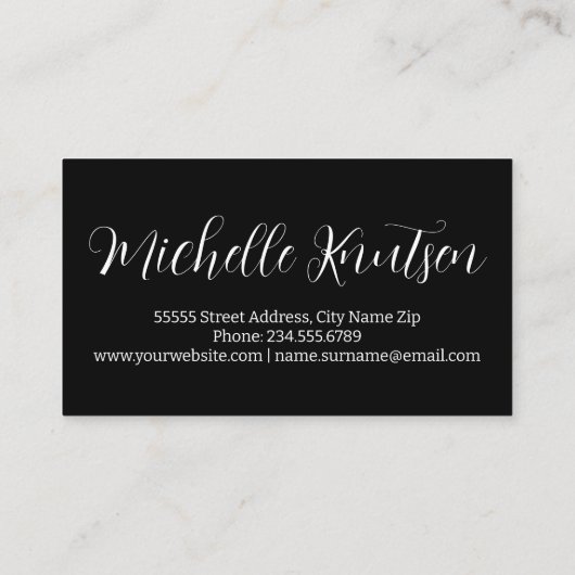 Girly Black and White Makeup Artist Friseur Salon Visitenkarte (Rückseite)