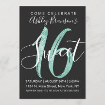 Girly Black Imitats Mint Aquamarin Sequin Glitzer