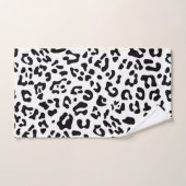 Girly Black und White Leopard Spot Handtuch (Handtuch)