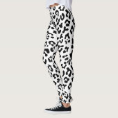 Girly Black und White Leopard Spot Leggings (Links)