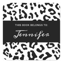 Girly Black und White Leopard Spot