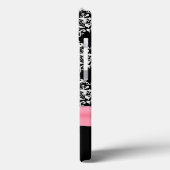 Girly Black & White Damask Case-Mate iPhone Hülle (Rückseite / Links)