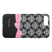 Girly Black & White Damask iPhone 7 Plus Gehäuse Case-Mate iPhone Hülle (Rückseite (Horizontal))