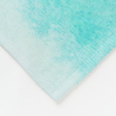 Girly blaues Aquarell-schwarzer u. weißer Fleecedecke (Ecke)