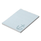 Girly Blue Glitzer Anchor Notizblock (Rotiert)