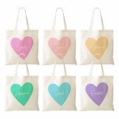Girly Blue Heart Tasche mit Namen