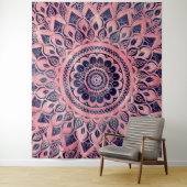 Girly Blue Pink Mandala Floral Wandteppich (Beispiel)