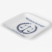 Girly Blue Sparkle Law School Abschluss Pappteller (Gewinkelt)