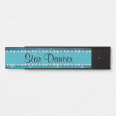 Girly Blue Star Diamond Custom Horst Stall Türschild (Vorderseite )