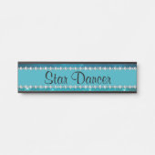 Girly Blue Star Diamond Custom Horst Stall Türschild (Vorderseite )