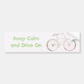 Girly Blumenfahrrad Autoaufkleber (Vorne)