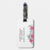 Girly Blumengepäckmonogrammumbau Gepäckanhänger (Rückseite vertikal)