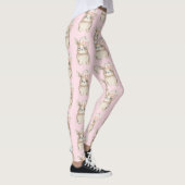 Girly Blumenhäschen-KaninchenWatercolor erröten Leggings (Rechts)